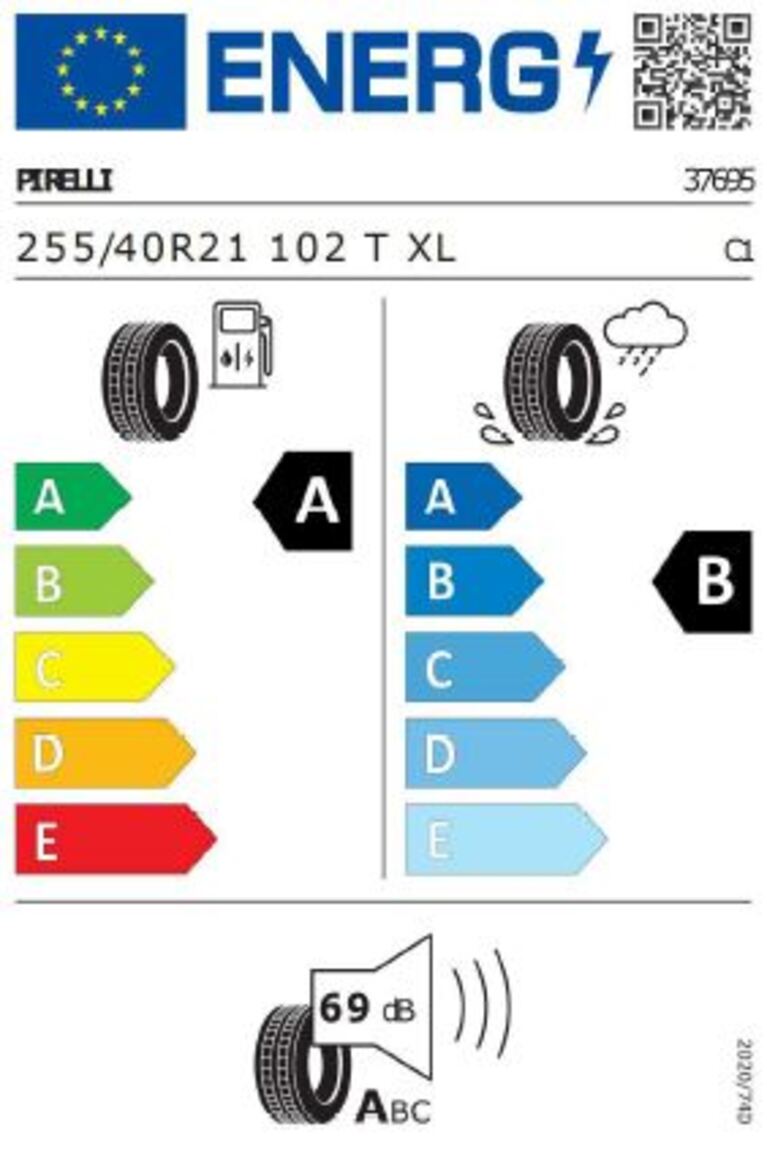 VW ID.4 GTX Reifenlabel Pirelli