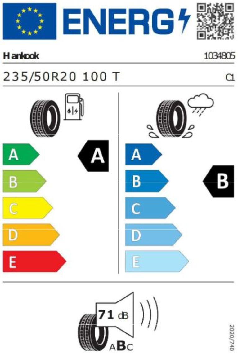 VW ID.5 GTX Reifenlabel Hankook