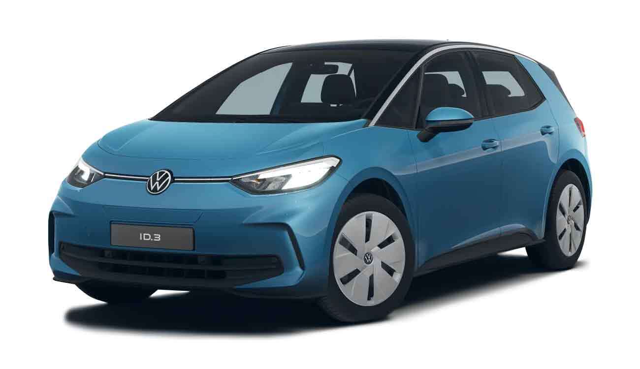 VW ID.3 in blau Neuwagen leasing Frontansicht