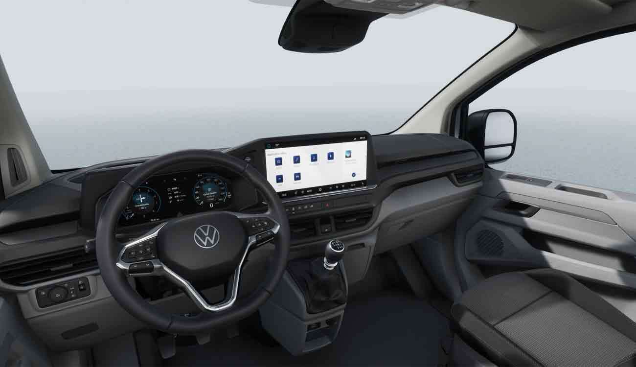 VW Transporter Kastenwagen Freisteller in Clear White Interieur