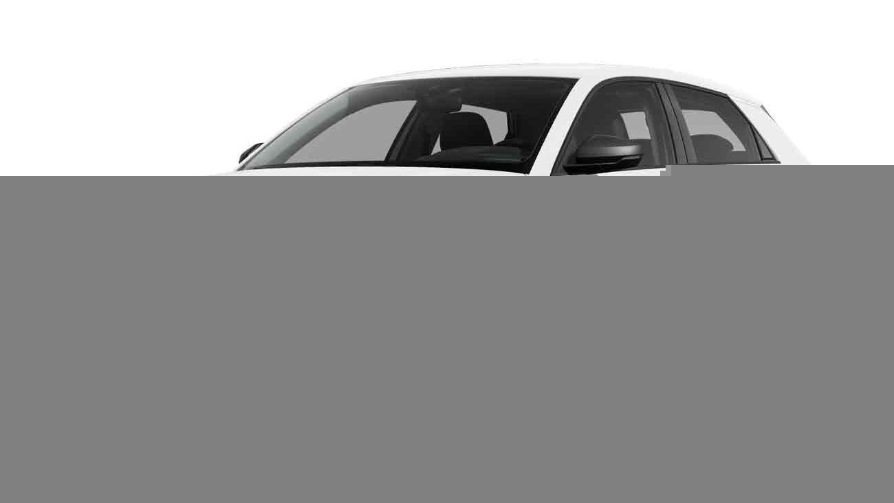 Audi A1 Sportback Freisteller in cortinaweiß Frontansicht
