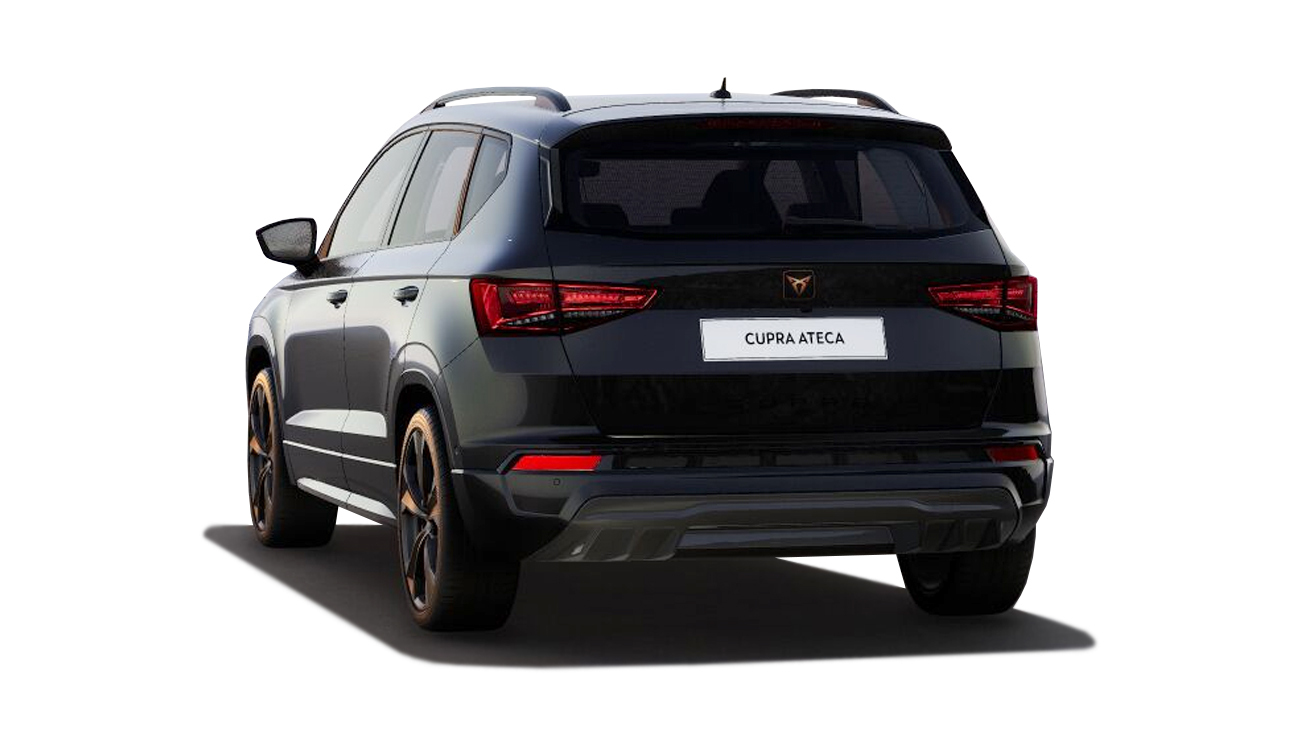 Cupra Ateca Freisteller in Magic Schwarz Metallic Heckansicht