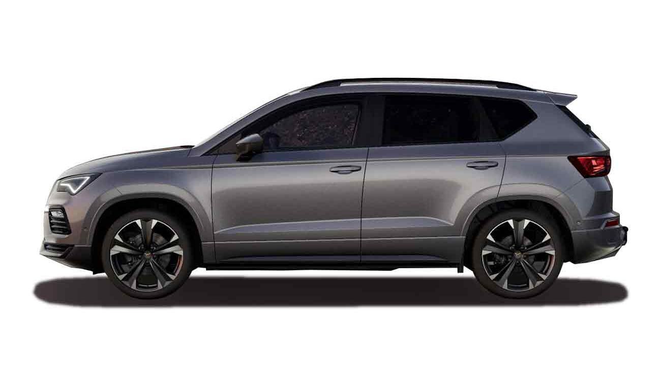 Cupra Ateca Freisteller in Graphite Grau Metallic Seitenansicht