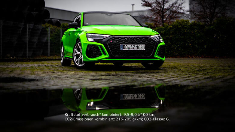 Audi RS Kyalamigrün Frontansicht