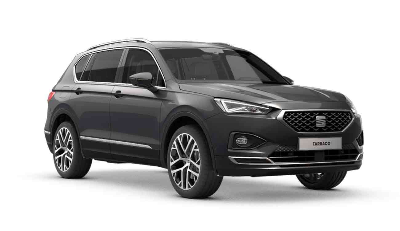 SEAT Tarraco Xperience Freisteller in Delfin Grau Metallic Seitenansicht