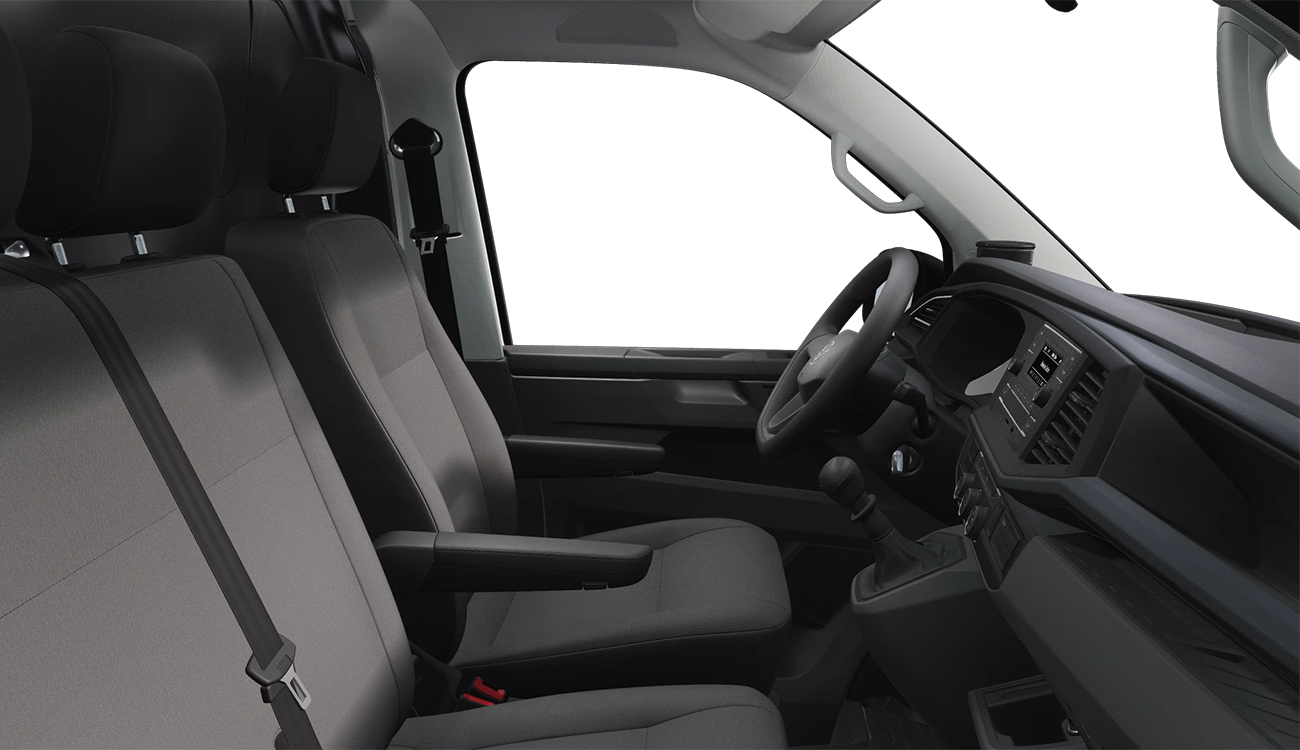 VW Transporter 6.1 in weiß Freisteller Innenraum