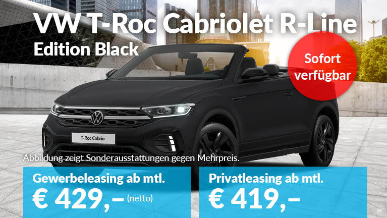 Angebotsteaser T-Roc Cabriolet R-Line Edition Black