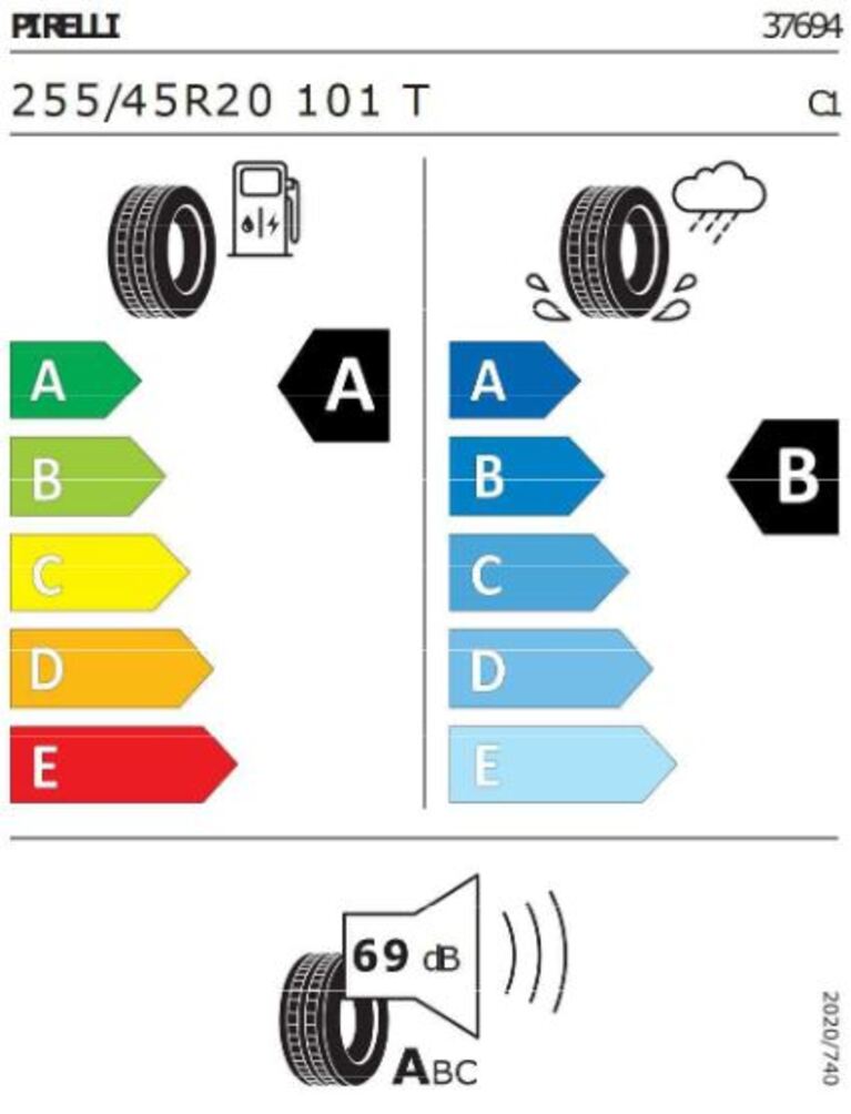 VW ID.5 GTX Reifenlabel Pirelli 2