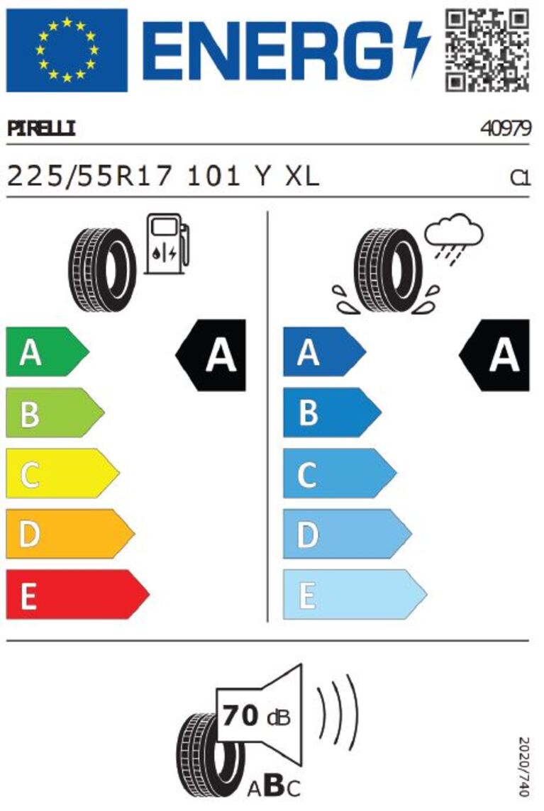 Audi A5 ReifenlabelPirelli