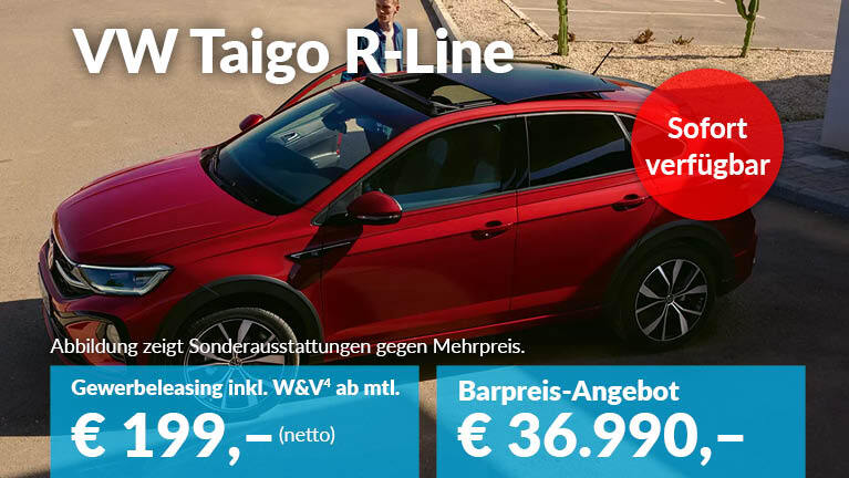 Angebotsteaser VW Taigo Lagerwagen 